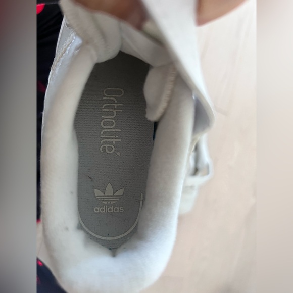 Adidas Kids Ortholite White Velcro Sneakers Shoes US Size 9K - Picture 9 of 16